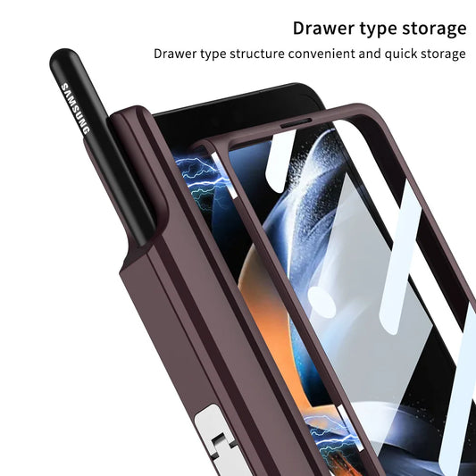 Organize, Create, and View: The Magnetic Hinge Pen Holder Stand for Your Galaxy Z Fold Series