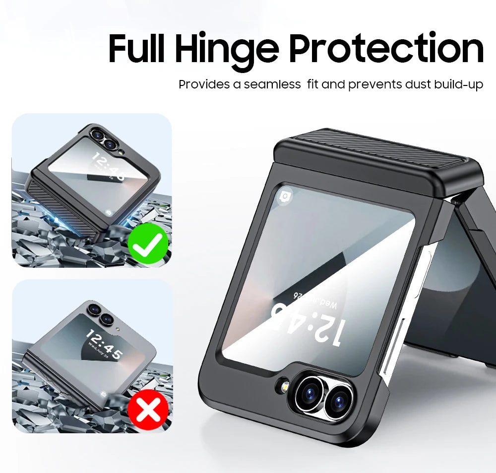 Built-In Screen Protector Shockproof Case For Samsung Galaxy Z Flip 6