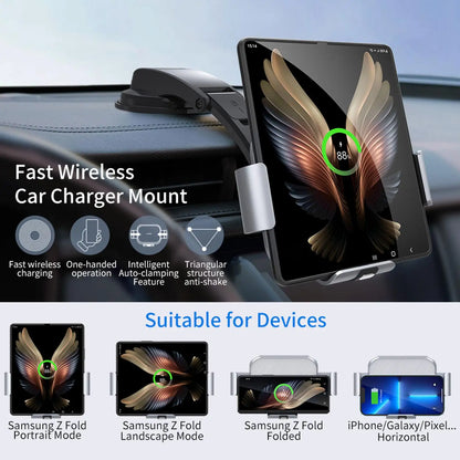 30W Car Mount Phone Holder For Samsung Galaxy Z Fold/Flip Series