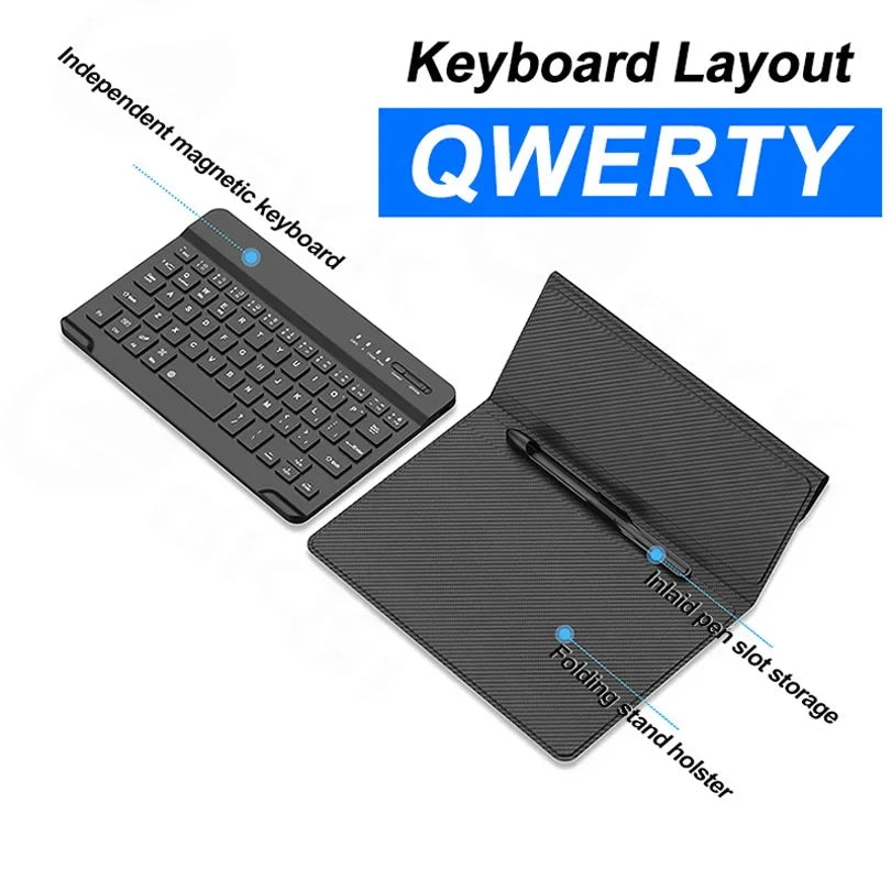 Leather Fold Stand Keyboard For Samsung Galaxy Z Fold Series