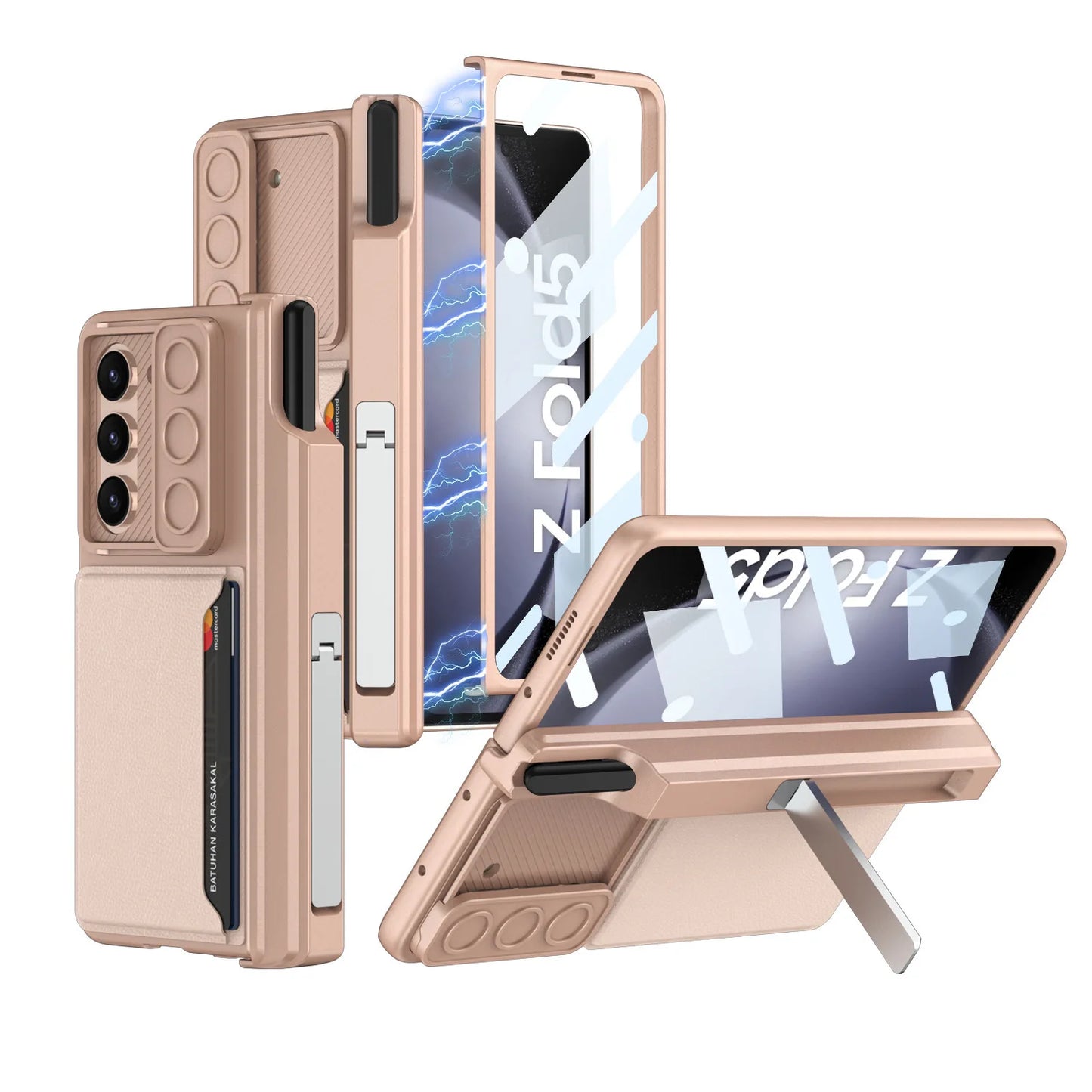 Sliding Card Holder Case for Samsung Galaxy Z Fold Series