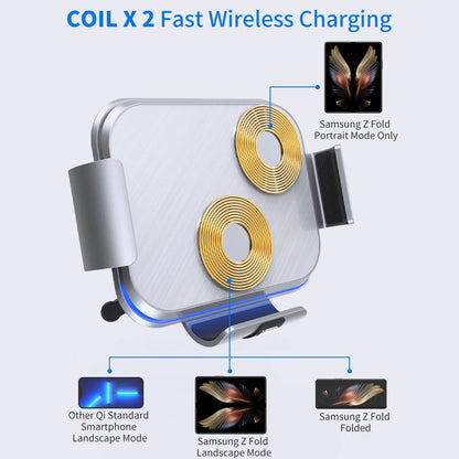 30W Car Mount Phone Holder For Samsung Galaxy Z Fold/Flip Series