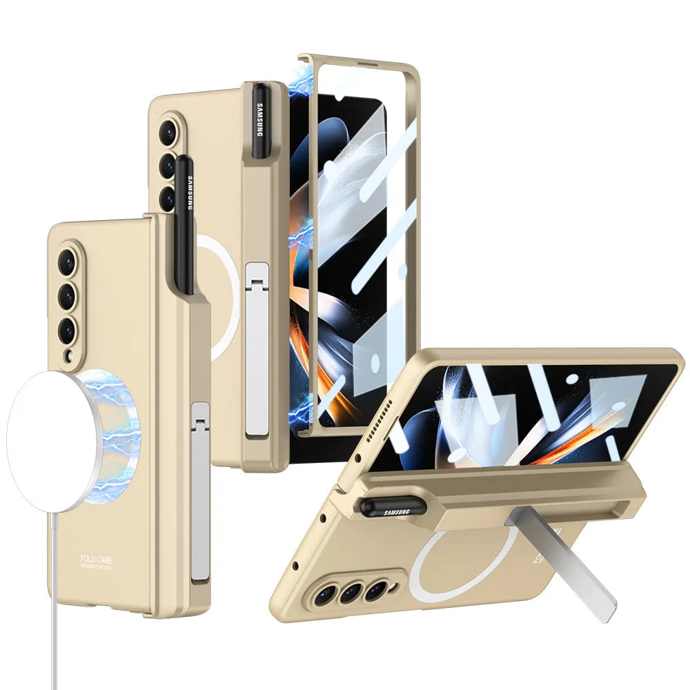 Magnetic Hinge Pen Holder Stand For Samsung Galaxy Z Fold  Series