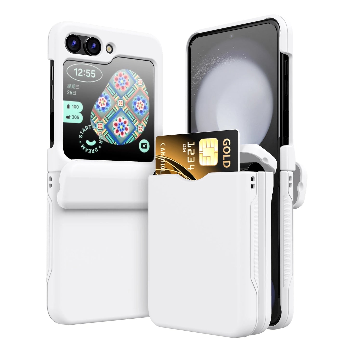 Card Slot Holder Phone Case For Samsung Galaxy Z Flip Series