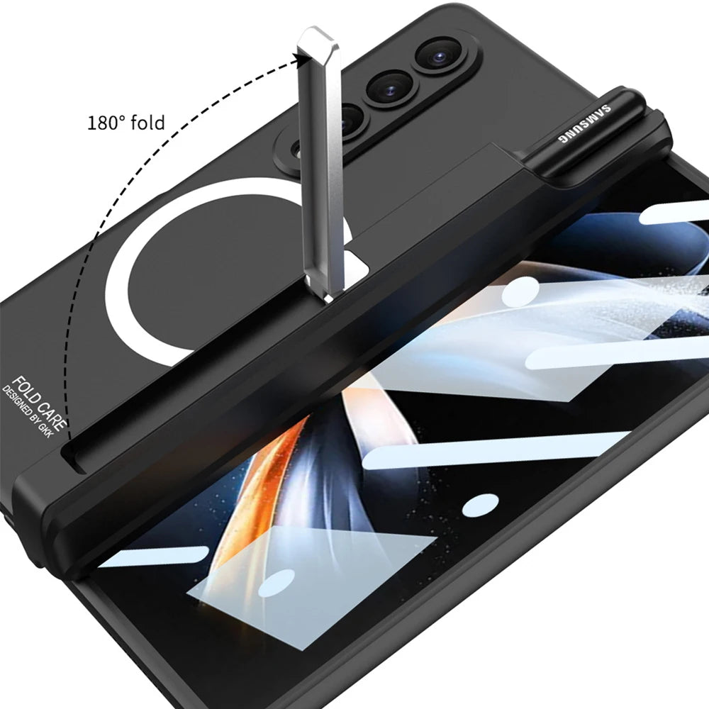 Magnetic Hinge Pen Holder Stand For Samsung Galaxy Z Fold  Series