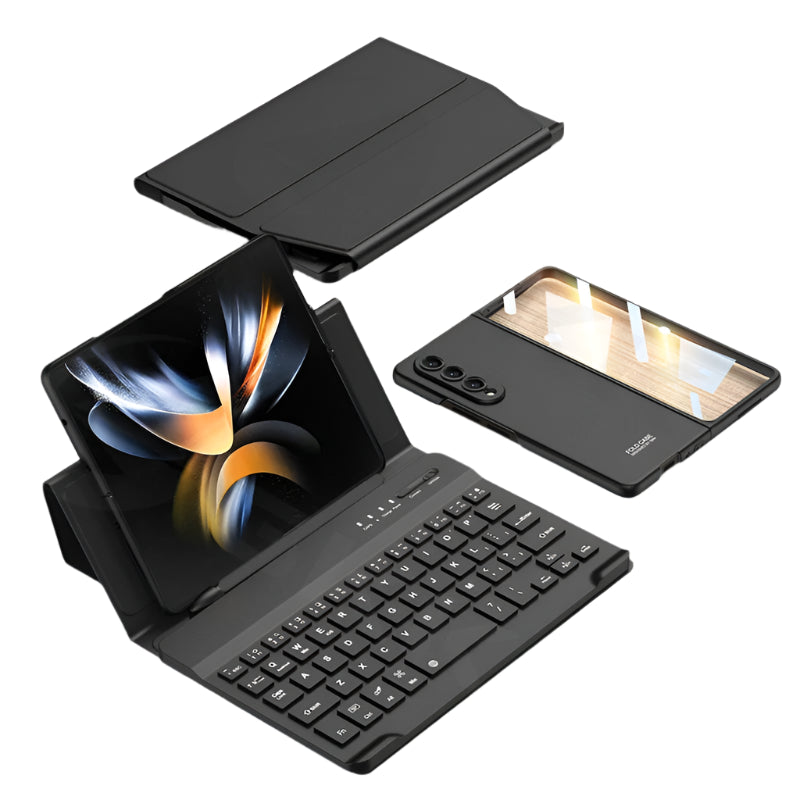 Leather Fold Stand Keyboard For Samsung Galaxy Z Fold Series