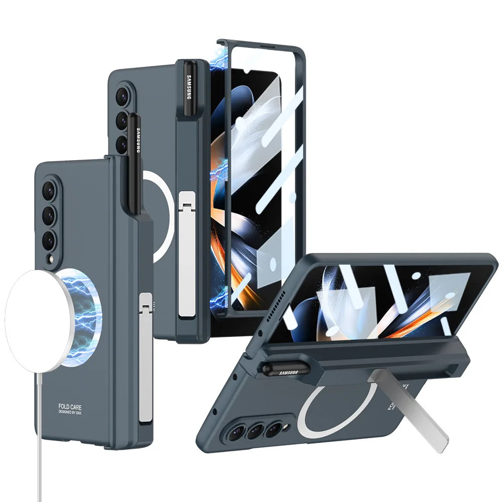 Magnetic Hinge Pen Holder Stand For Samsung Galaxy Z Fold  Series