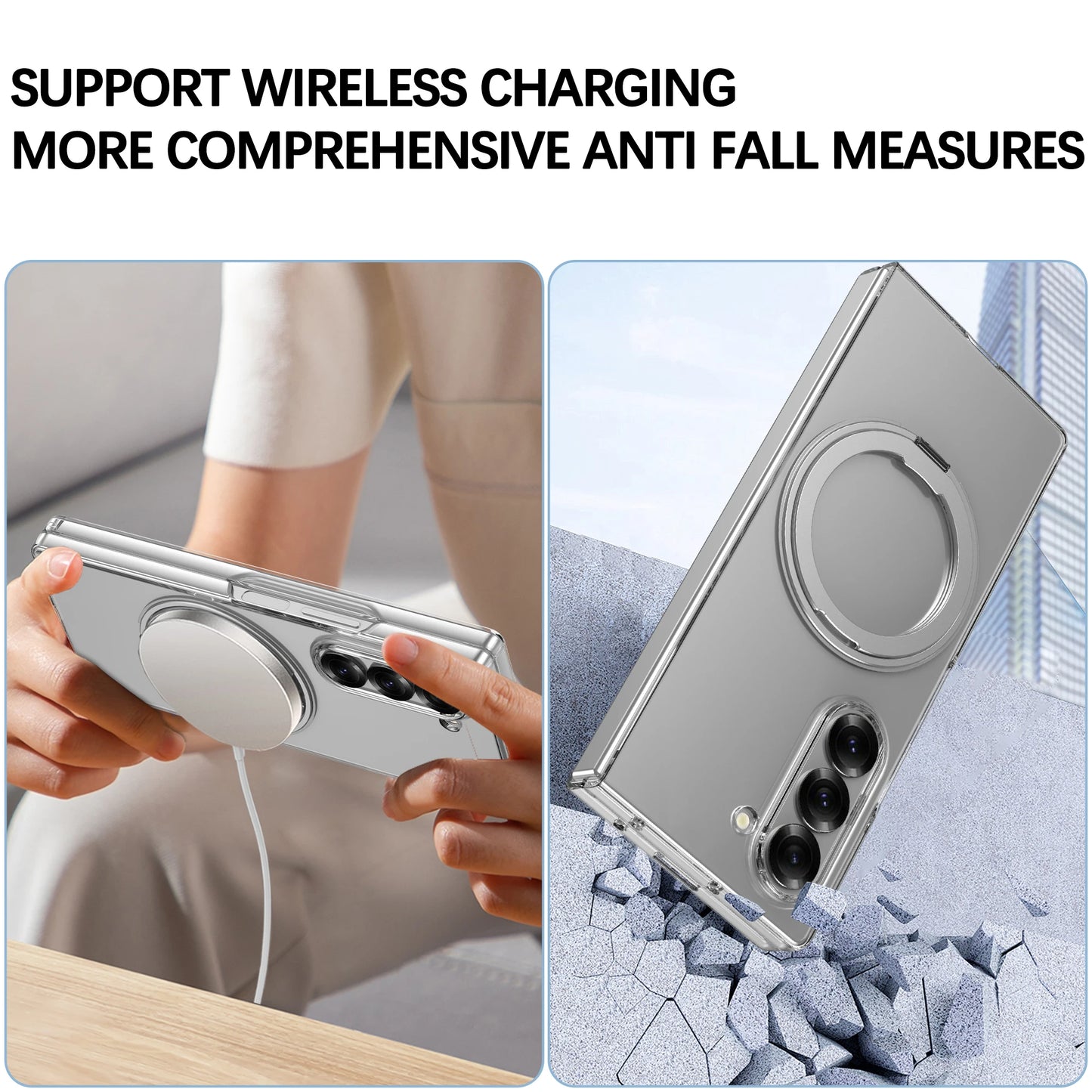 Transparent Magsafe Wireless Charging Case For Samsung Galaxy Z Fold 6