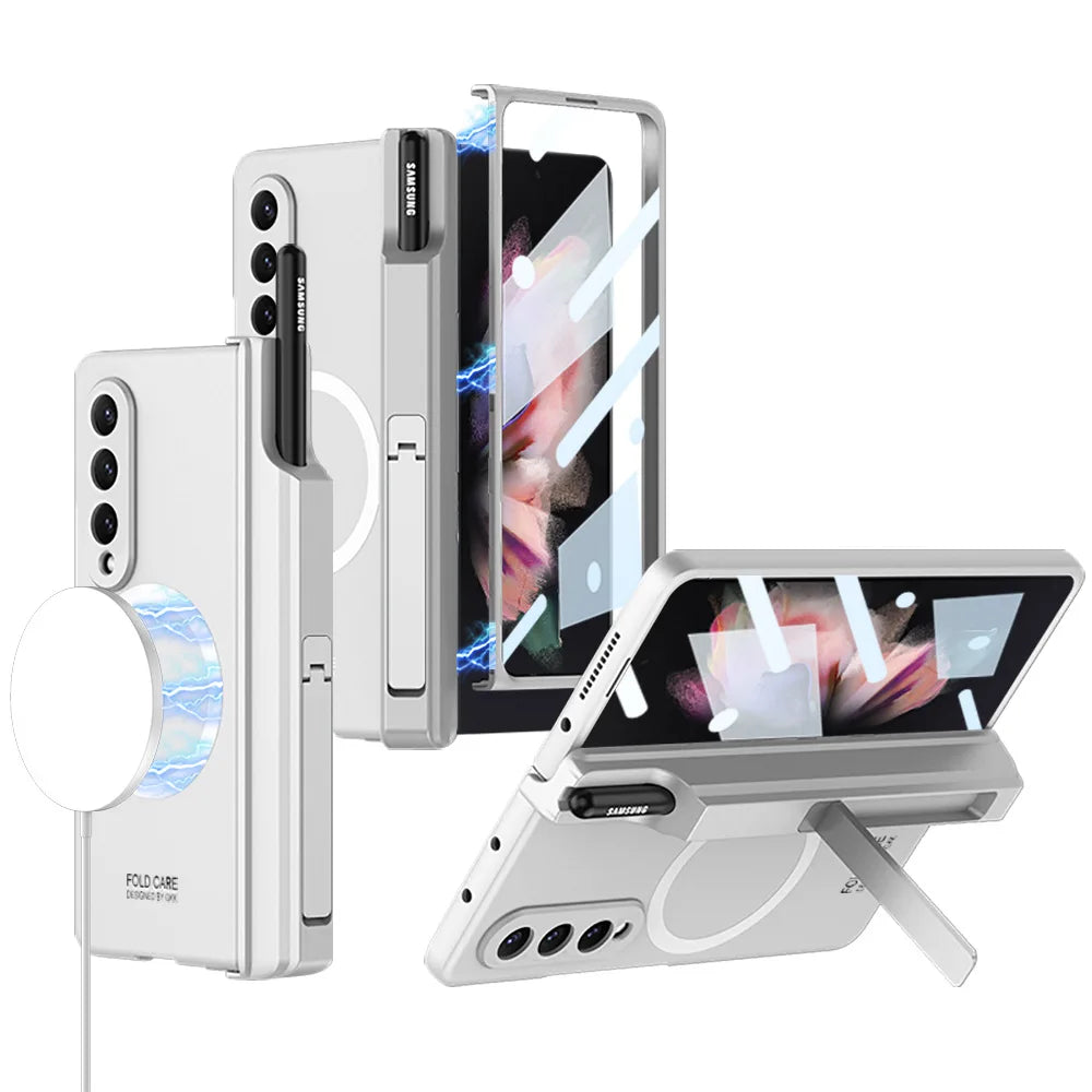 Magnetic Hinge Pen Holder Stand For Samsung Galaxy Z Fold  Series