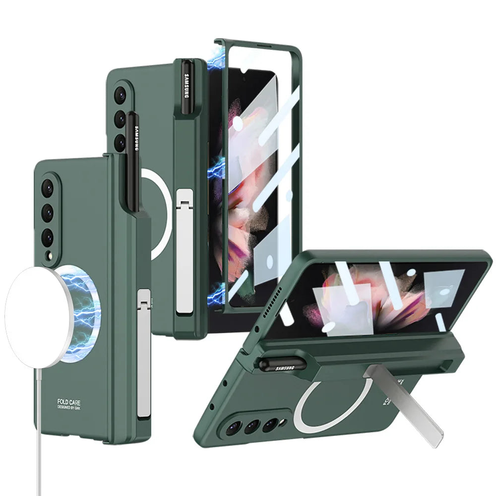 Magnetic Hinge Pen Holder Stand For Samsung Galaxy Z Fold  Series