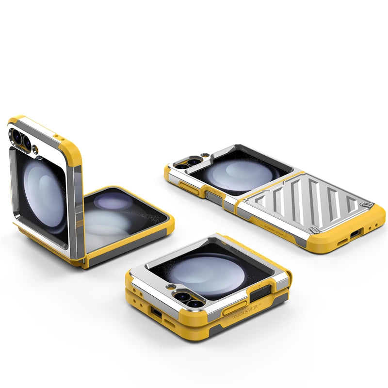 Electroplated Retractable Hinge Protective Case For Samsung Z Flip Series