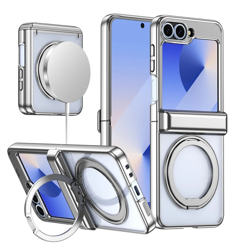 Luxury Plating Hinge 360°Magnetic Case For Samsung Galaxy Z Flip Series